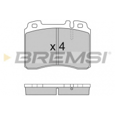 BP2709 BREMSI Комплект тормозных колодок, дисковый тормоз