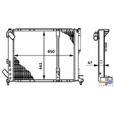 8MK 376 708-461 HELLA Радиатор, охлаждение двигателя