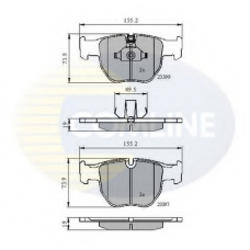 CBP01157 COMLINE Комплект тормозных колодок, дисковый тормоз