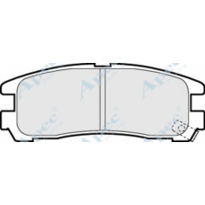 PAD668 APEC Комплект тормозных колодок, дисковый тормоз