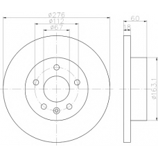 8DD 355 110-711 HELLA PAGID Тормозной диск