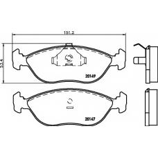 8DB 355 007-781 HELLA PAGID Комплект тормозных колодок, дисковый тормоз