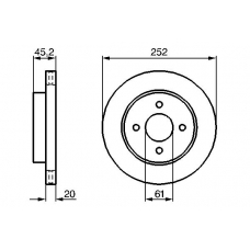 0 986 479 238 BOSCH Тормозной диск