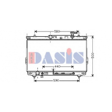 510045N AKS DASIS Радиатор, охлаждение двигателя