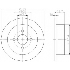 8DD 355 103-441 HELLA Тормозной диск