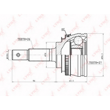 CO7584A LYNX Co-7584a шрус наружный toyota camry 2.0-2.2 90-94/previa 2.4 90-00