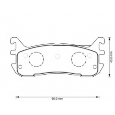 573373B BENDIX Комплект тормозных колодок, дисковый тормоз