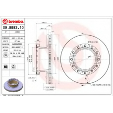 09.9983.10 BREMBO Тормозной диск