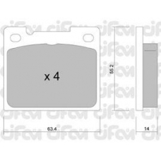 822-004-0 CIFAM Комплект тормозных колодок, дисковый тормоз