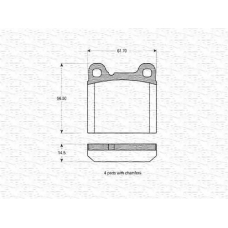 363702160596 MAGNETI MARELLI Комплект тормозных колодок, дисковый тормоз