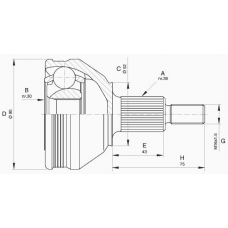 CVJ5609.10 OPEN PARTS Шарнирный комплект, приводной вал