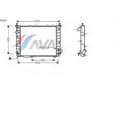 FT2197 AVA Радиатор, охлаждение двигателя
