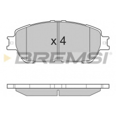 BP3209 BREMSI Комплект тормозных колодок, дисковый тормоз