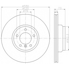 8DD 355 111-931 HELLA Тормозной диск