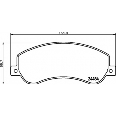 8DB 355 012-761 HELLA PAGID Комплект тормозных колодок, дисковый тормоз