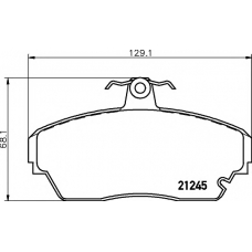 8DB 355 011-781 HELLA PAGID Комплект тормозных колодок, дисковый тормоз