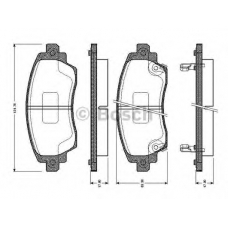 0 986 TB2 353 BOSCH Комплект тормозных колодок, дисковый тормоз