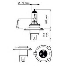 12342XV+B1 PHILIPS Лампа накаливания, фара дальнего света; Лампа нака