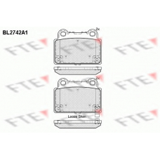 BL2742A1 FTE Комплект тормозных колодок, дисковый тормоз