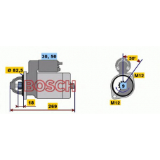 0 001 110 128 BOSCH Стартер