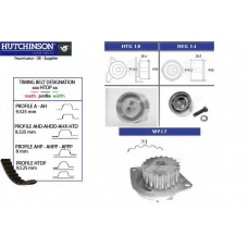 KH 23WP17 HUTCHINSON Водяной насос + комплект зубчатого ремня