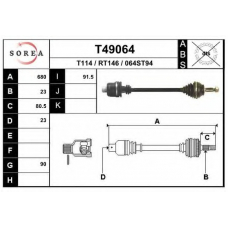 T49064 EAI Приводной вал