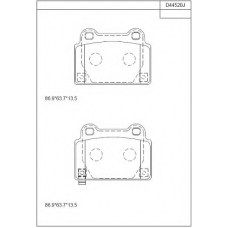 KD44520 ASIMCO Комплект тормозных колодок, дисковый тормоз