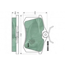GDB1055 TRW Комплект тормозных колодок, дисковый тормоз