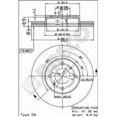 BS 8117 BRECO Тормозной диск