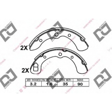 BS1065 DJ PARTS Комплект тормозных колодок