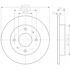 MDC2376 MINTEX Тормозной диск