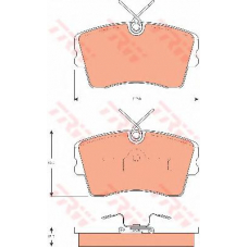 GDB7575 TRW Комплект тормозных колодок, дисковый тормоз