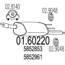 01.60220 MTS Глушитель выхлопных газов конечный