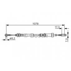 1 987 482 002 BOSCH Трос, стояночная тормозная система