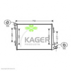 31-2835 KAGER Радиатор, охлаждение двигателя