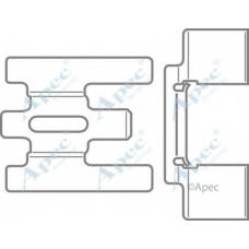 KIT433 APEC Комплектующие, тормозные колодки