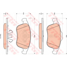 GDB1896 TRW Комплект тормозных колодок, дисковый тормоз