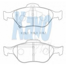 BP-9109 KAVO PARTS Комплект тормозных колодок, дисковый тормоз