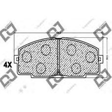 BP1048 DJ PARTS Комплект тормозных колодок, дисковый тормоз