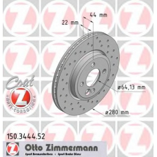 150.3444.52 ZIMMERMANN Тормозной диск