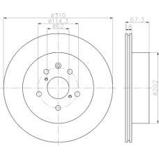 8DD 355 112-881 HELLA PAGID Тормозной диск