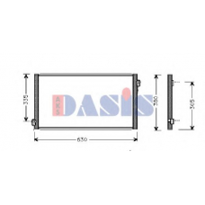 102160N AKS DASIS Конденсатор, кондиционер