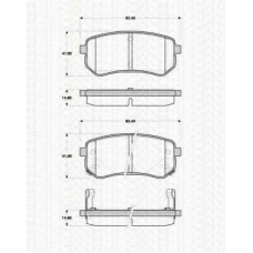 8110 18018 TRISCAN Комплект тормозных колодок, дисковый тормоз
