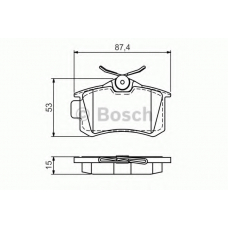 0 986 494 520 BOSCH Комплект тормозных колодок, дисковый тормоз