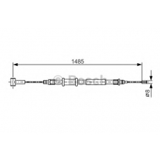 1 987 482 214 BOSCH Трос, стояночная тормозная система