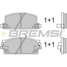 BP2294 BREMSI Комплект тормозных колодок, дисковый тормоз