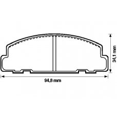 572148B BENDIX Комплект тормозных колодок, дисковый тормоз