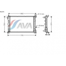 FD2379 AVA Радиатор, охлаждение двигателя