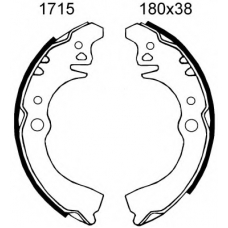 01715 BSF Комплект тормозных колодок