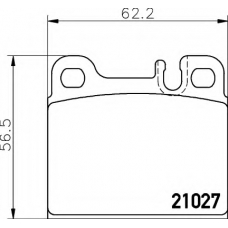 8DB 355 008-101 HELLA Комплект тормозных колодок, дисковый тормоз